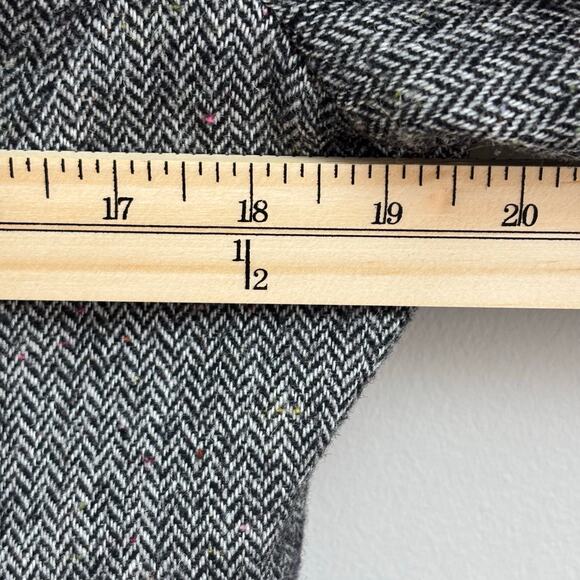 Classic Gray Herringbone Tweed Sport Coat Jacket Blazer Women’s Size Large - Picture 8 of 9